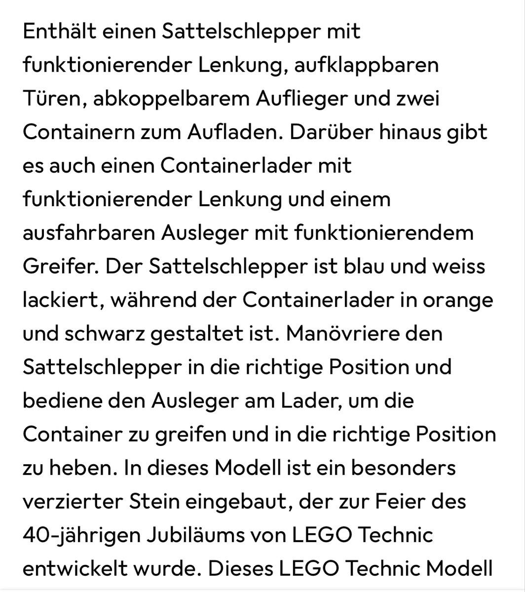 Lego Kit di costruzioni: Lego Technic Container-Transport (42062) – Usato da Eschlikon TG venduto da Wildlifetom 4