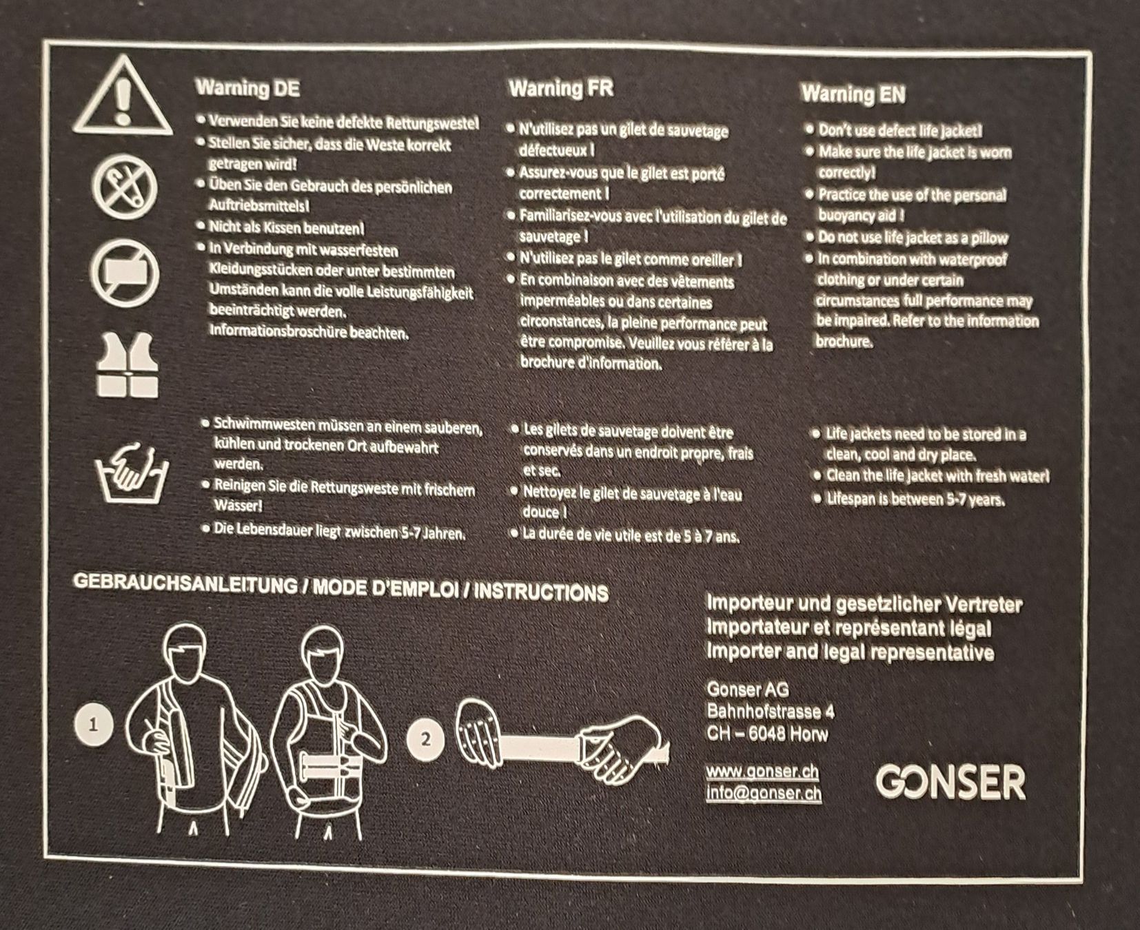 Gonser Schwimmwesten: Schwimmweste Gonser Gr. XS – Gebraucht aus Kleindöttingen von sasis 3