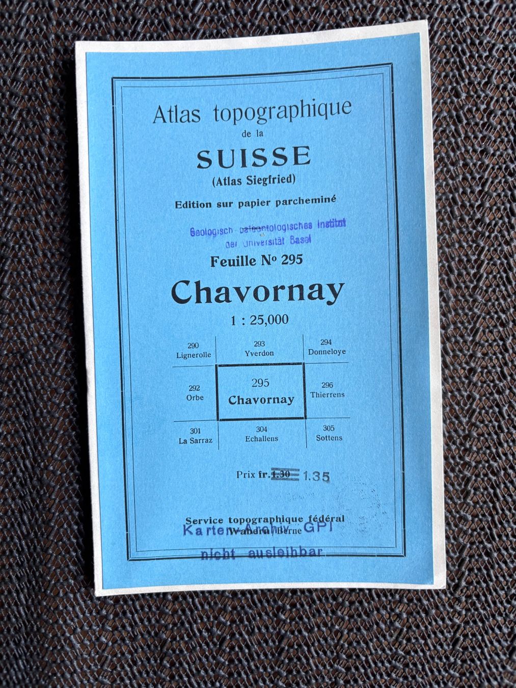 Landkarten & Atlanten: Ancienne carte topographique Chavornay – Gebraucht aus Châtel-St-Denis von Vaillant1