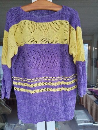 Damenpullover Gr.XL Herbst Winter Handarbeit Gestrickt