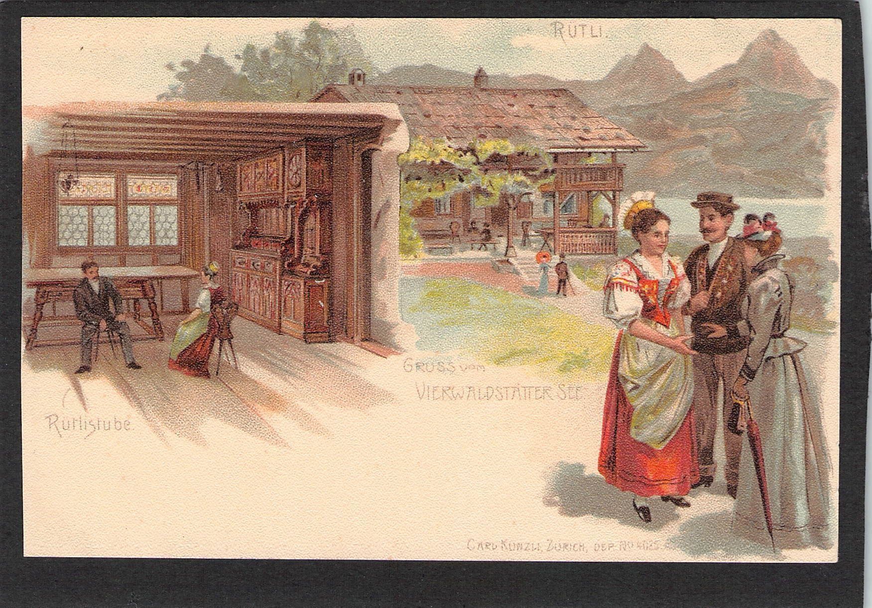 Cartoline postali: AK, UR Rütlistube,Vierwaldstättersee – Usato da Reichenburg venduto da Pipo-67