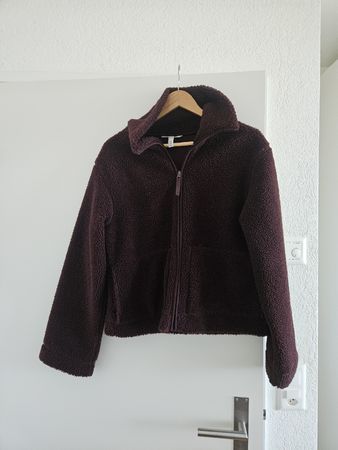 H&M Teddy Jacke, Grösse M, Weinrot