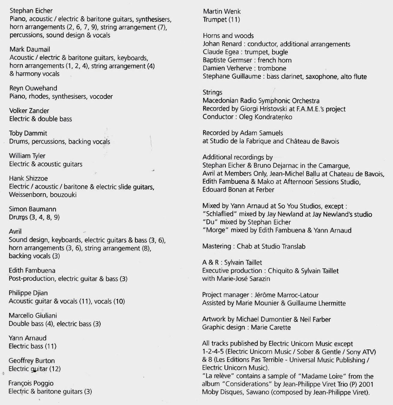 CD: Stefan Eicher L'ENVOLÉE Hank Shizzoe Mark Daumail RockPop CD – Usato da Kandergrund venduto da Sososo 3