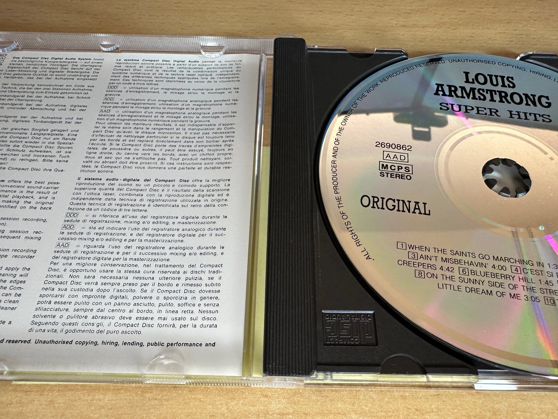 CDs: Louis Armstrong – Super Hits – Gebraucht aus Rikon im Tösstal von Alpenmutz 2