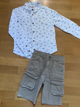 NEUF ! T. 128 - Du Pareil au Même - Ensemble chemise + short