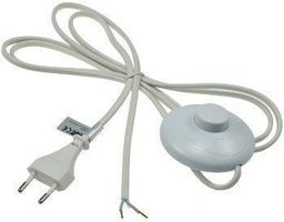 Netzkabel mit Fussschalter 2m weiss