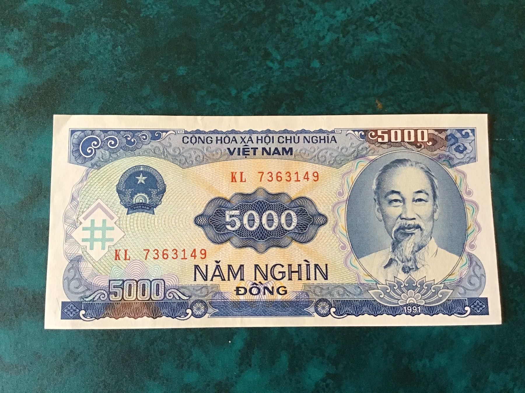Banconote: 5000 Dong Vietnam 1991 – Usato da Urtenen-Schönbühl venduto da absolut08
