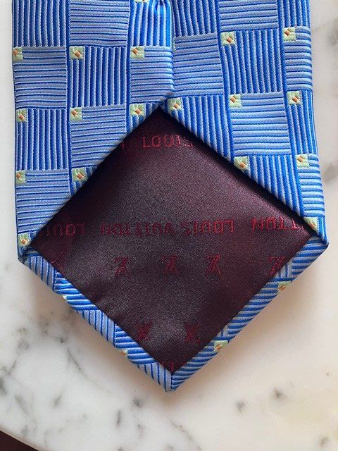 Louis Vuitton Krawatten: Cravatte Louis Vuitton Damier Hellblau – Gebraucht aus Gordola von amar61 3