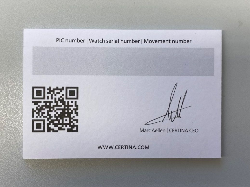 Certina Uhren: CERTINA COSC Zertifikat Blanko – Neu (gemäss Beschreibung) aus St. Gallen von galluswatches 1