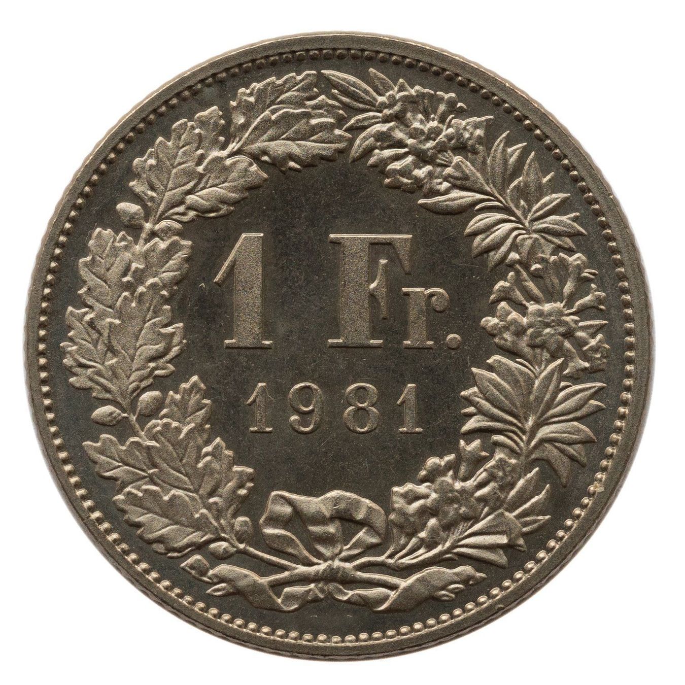Alle Münzen: 1 Franken 1981 stgl – Gebraucht aus Rotkreuz von Swiss-Coins 1