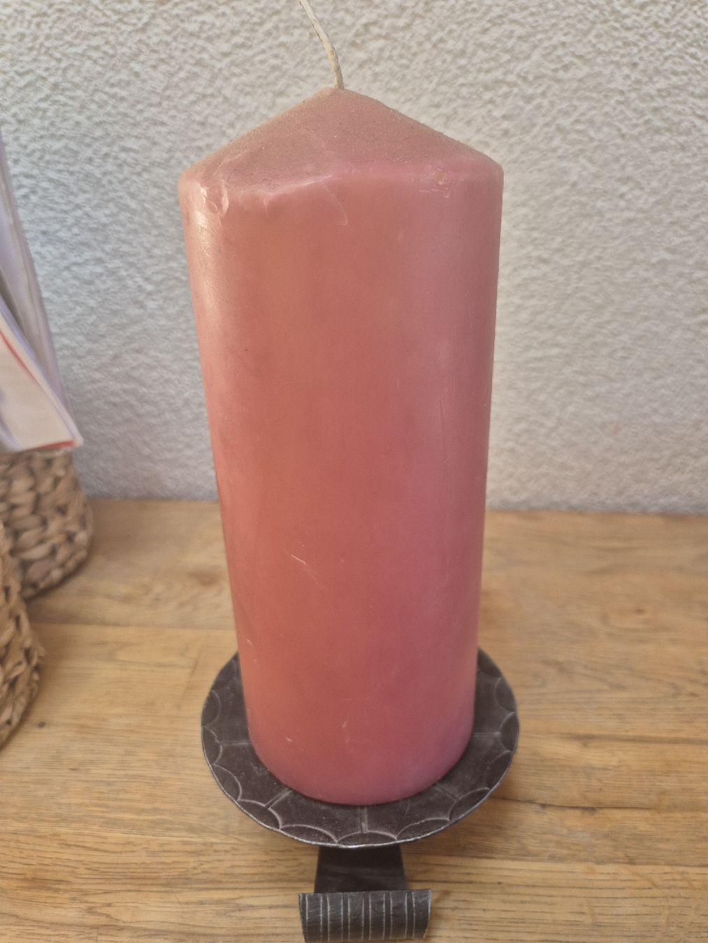 Candele: Kerze mit Bauermalerei altrosa 22cm.hoch – Nuovo (secondo la descrizione) da Heimenschwand venduto da shala13 1