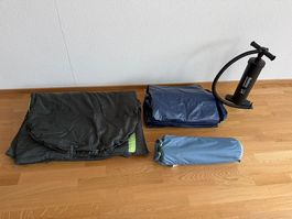Camping Komplettset (Zelt, Schlafsack, Luftmatratze)