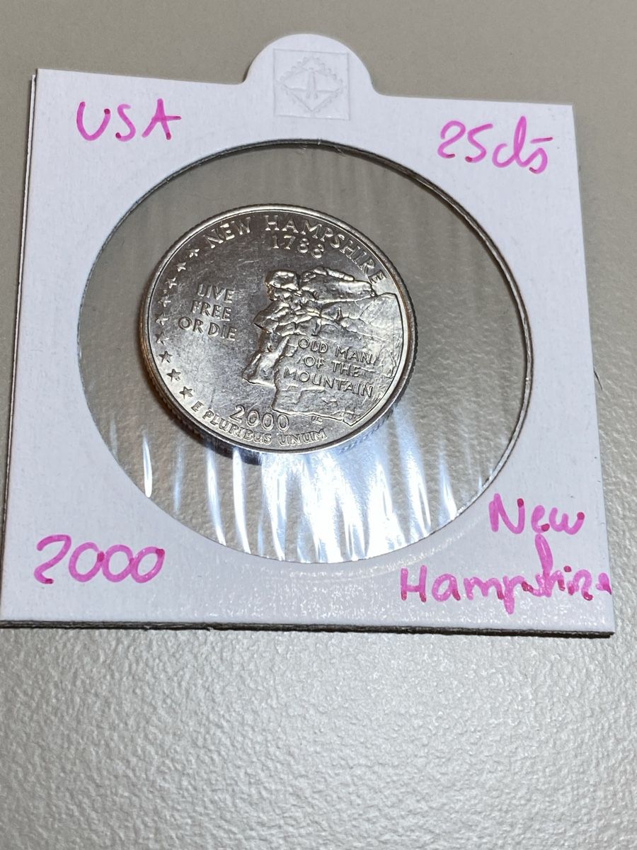 Tutti le monete: USA - 25 cents - 2000 "New Hampshire"  – Usato da Payerne venduto da Mike1682