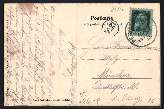 Cartoline postali: sign. Hans Pernat: Hohenpeissenberg, Ort – Usato da Berlin venduto da bartko-reher 1