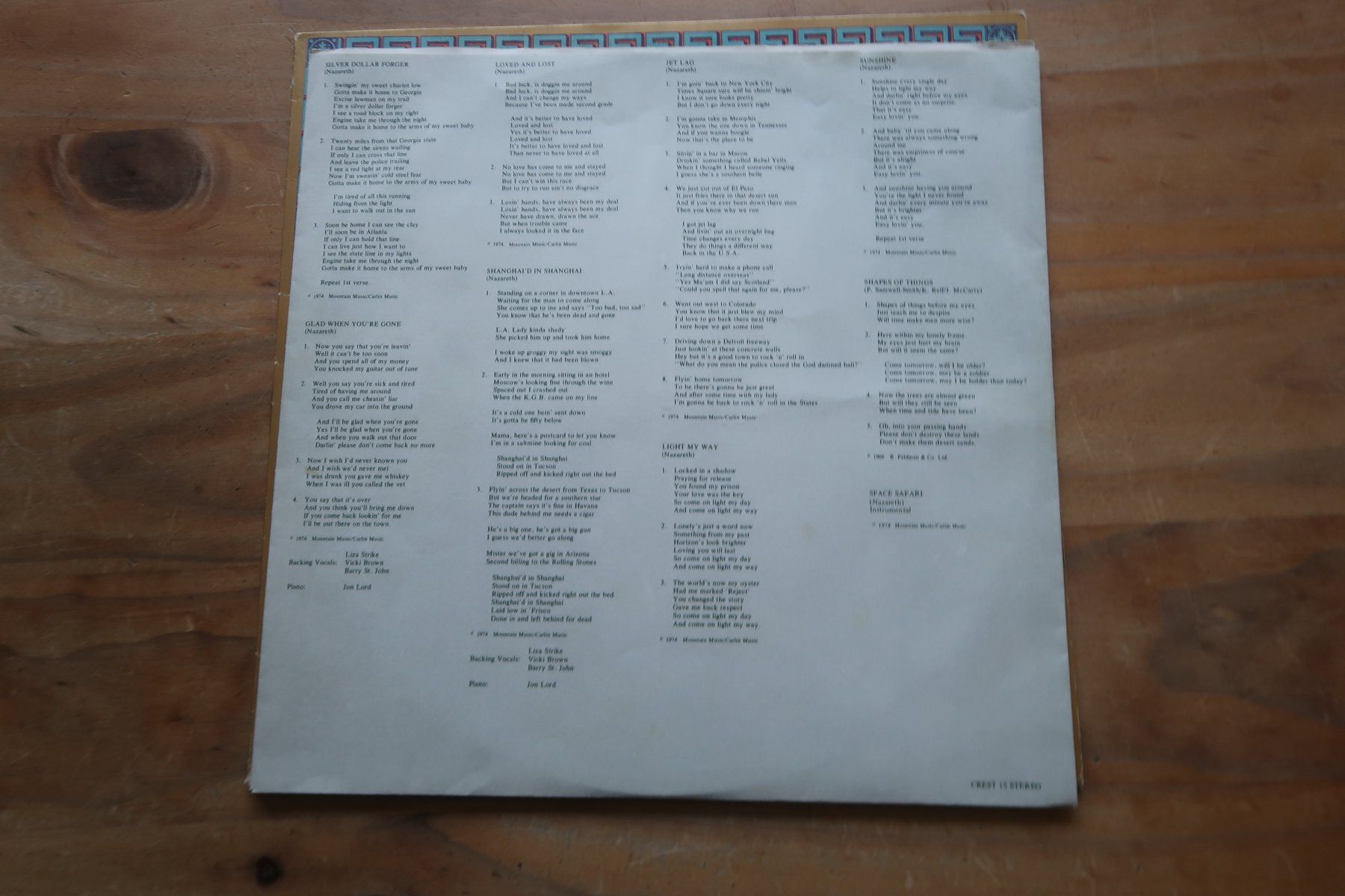 Schallplatten: NAZARETH - RAMPANT - VINYL LP – Gebraucht aus Basel von Patiscat 4