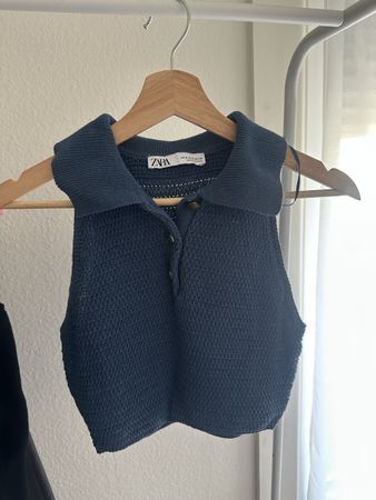 Haut bleu foncé - taille M - Zara