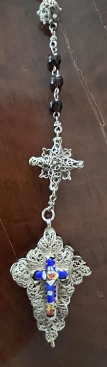 Autres bijoux: Antiker Rosenkranz, Filigran Silber  Emaille – D'occasion à Stetten AG par Brissago25 7