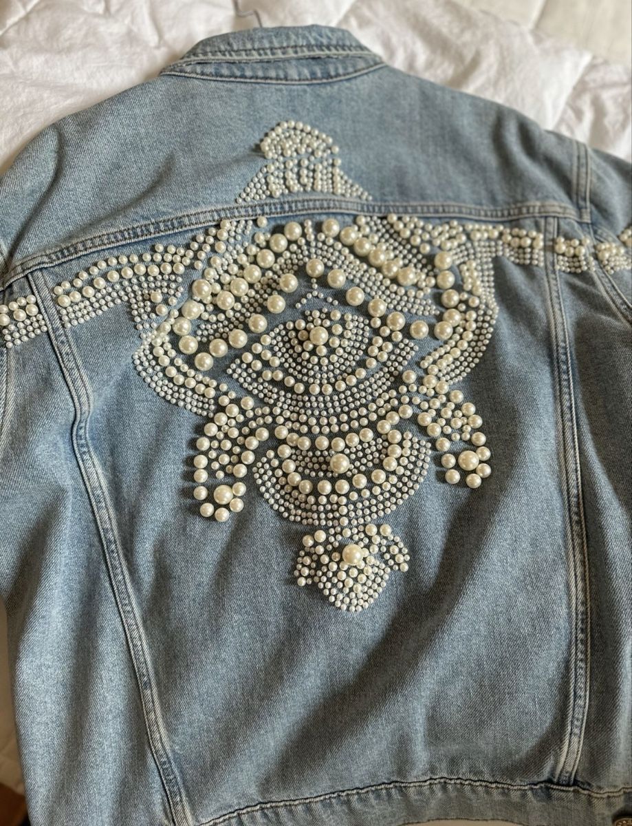 Sandro Jacken: Sandro Jeansjacke mit Perlen – Gebraucht aus Zürich von maricampos 3