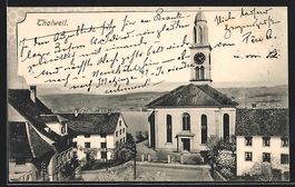 AK Thalweil, an der Kirche, 1902