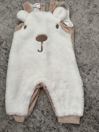 Baby Strampler Prenatal Bär beige weiss Grösse 56