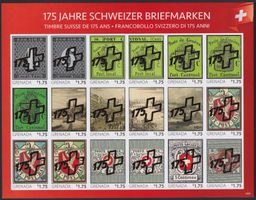1845-2020, 175 Jahre-CH-Marken, Block: GRENADA +Goldaufdruck