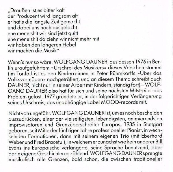 CD: Wolfgang Dauner [MOOD] include "Don't Change Me" – Usato da Unterbäch venduto da yohanson 2