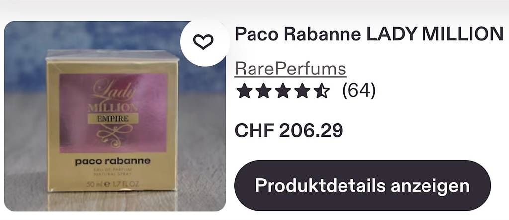 Profumi & Eau de Toilette: Lady Million Empire 50ml – Usato da Luzern venduto da VStore 4