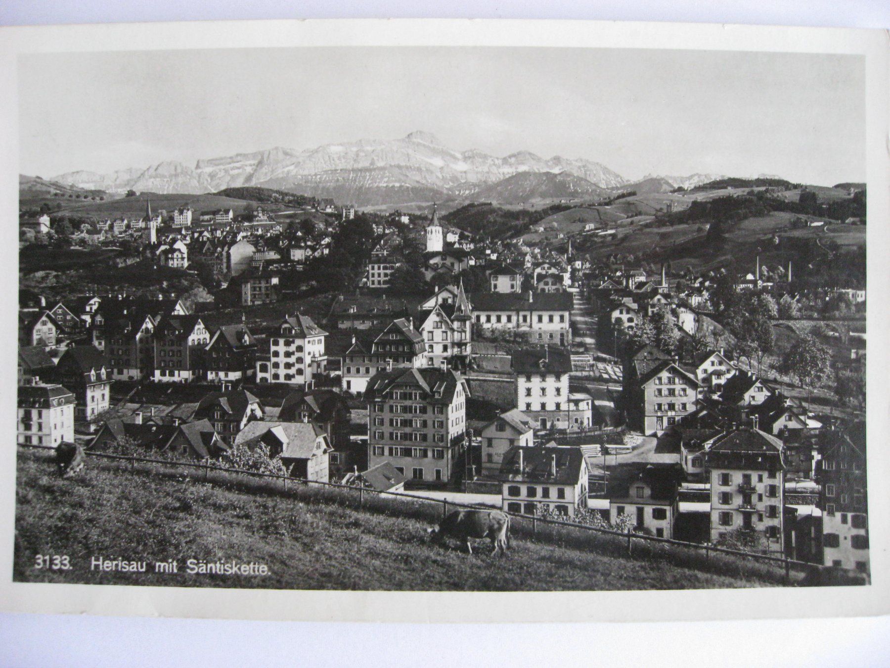 Cartoline postali: AK  Herisau mit Säntiskette – Usato da Gundetswil venduto da Egro100