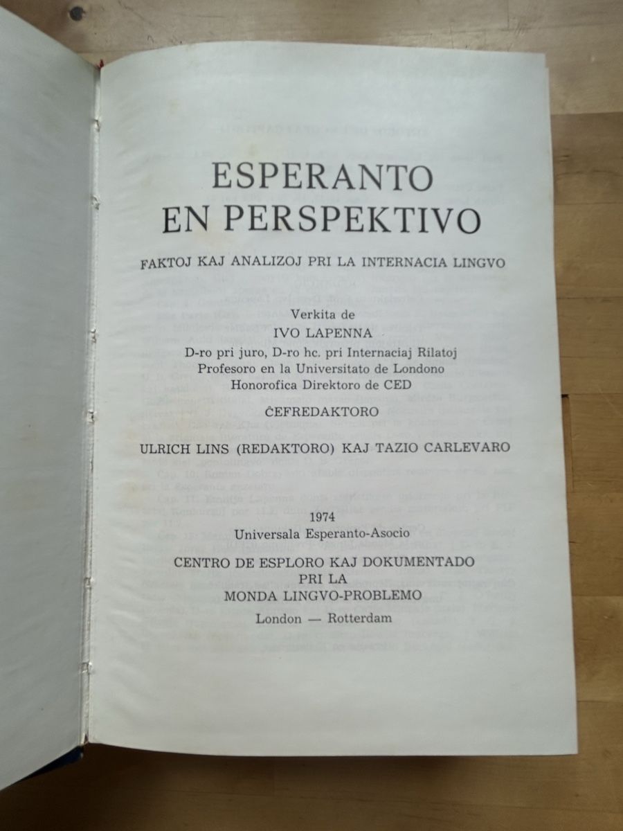 Libri: Esperanto en perspektivo - 1974 – Usato da Himmelried venduto da rasmus67 2