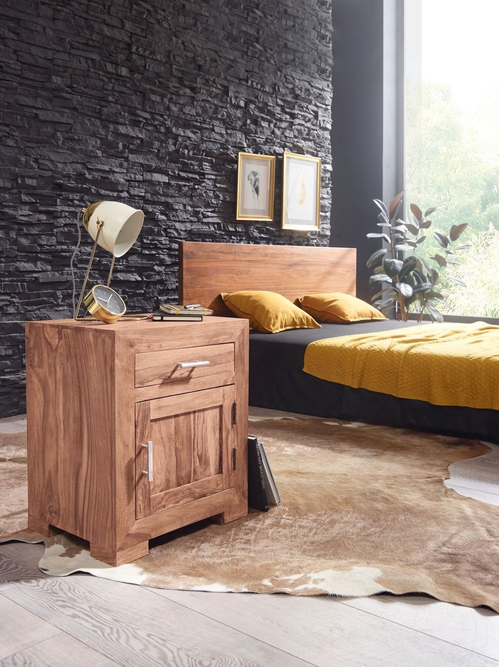 Nachttische: Nachttisch Mumbai Massivholz Kommode B-WARE – Neu (gemäss Beschreibung) aus Sulgen von eytsh 1