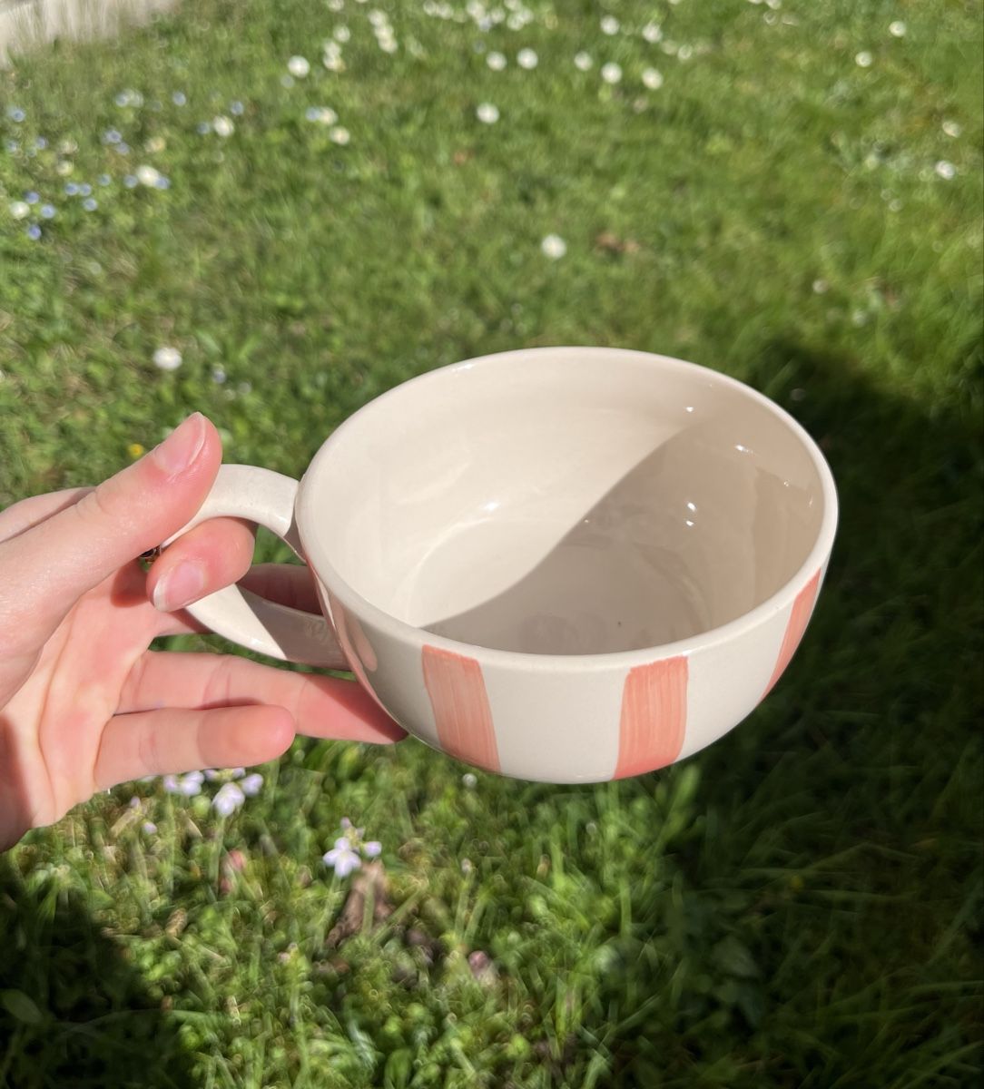 Tazze: Keramiktasse mit orangem Streifendesign – Nuovo (secondo la descrizione) da Zürich venduto da jup_j9mz 2