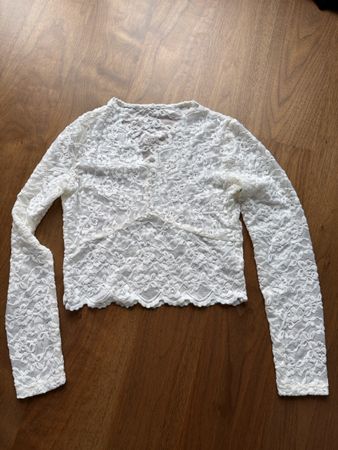 Neu Spitzenshirt weiss Gr. M