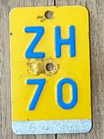 ZH 70 - TÖFFLINUMMER - MOFASCHILD - PLAQUE DE MOFA - ZH 70