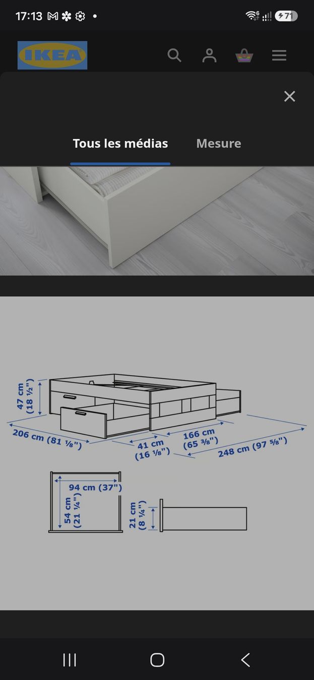 Ikea Lits: lit  – D'occasion à Vallorbe par Veloursdefraise 1