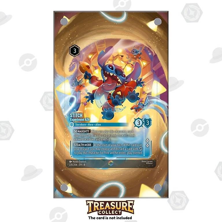 Disney Sammelbilder & Trading cards: Stitch 220/204 - Lorcana Extended Artwork Display Case. – Neu und originalverpackt aus Canobbio von TreasureCollect