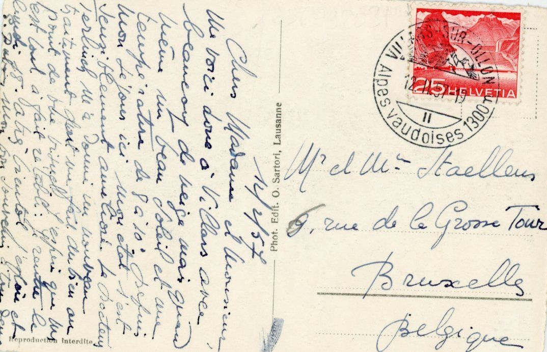 Cartoline postali: Bretaye  VD   -    Train       en 1957 – Usato da Brig venduto da Valcards54 1