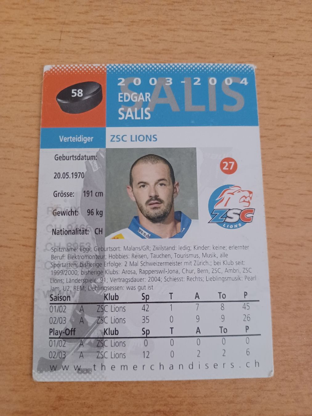 Autografi: Edgar Salis / signiertes Card – Usato da Worben venduto da ersa01 1