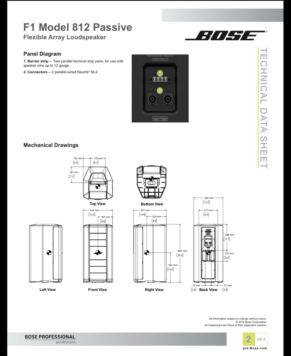 Bose Casse acustiche: Bose F1 812 passiv Lautsprecher – Nuovo (secondo la descrizione) da Hohenrain venduto da Boerri 8