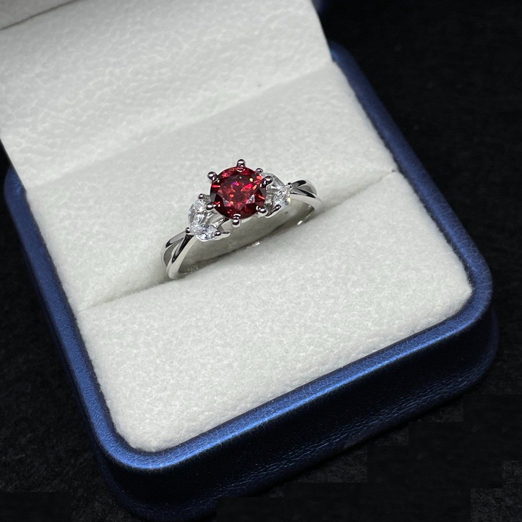 Anelli: Moissanite Ring, Silber 1ct - Gr. 58 Zertifikat – Nuovo (secondo la descrizione) da Thun venduto da Creative-Art-Tess 3