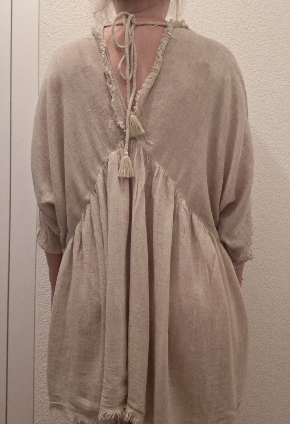 Vestiti: Kleid beige Grösse S 100%Leinen  – Usato da Basel venduto da Lovintage 1