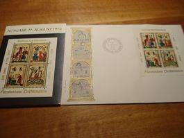 Liechtenstein 1970, Block Minnesänger, Booklet + FDC