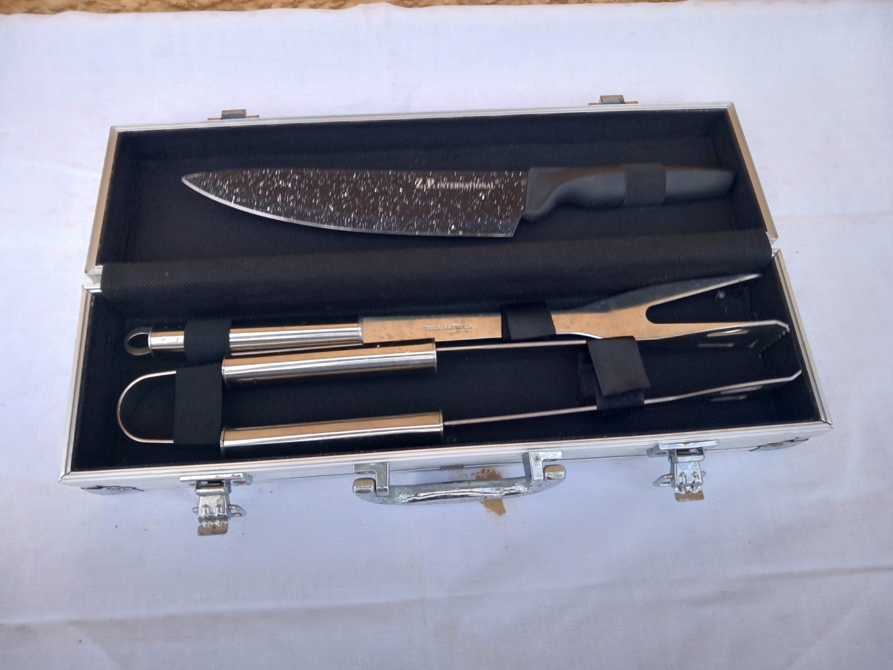Set di posate: Grillwerkzeug-Set, Heimgebrauch, Outdoor, Picknick, Camping, – Usato da Rheinau venduto da profitronic.shop 8