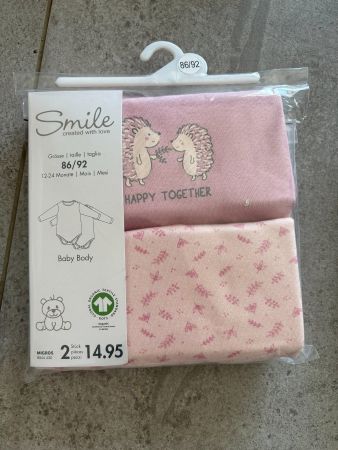 Lot de 2 bodies taille 86 - 92 neuf