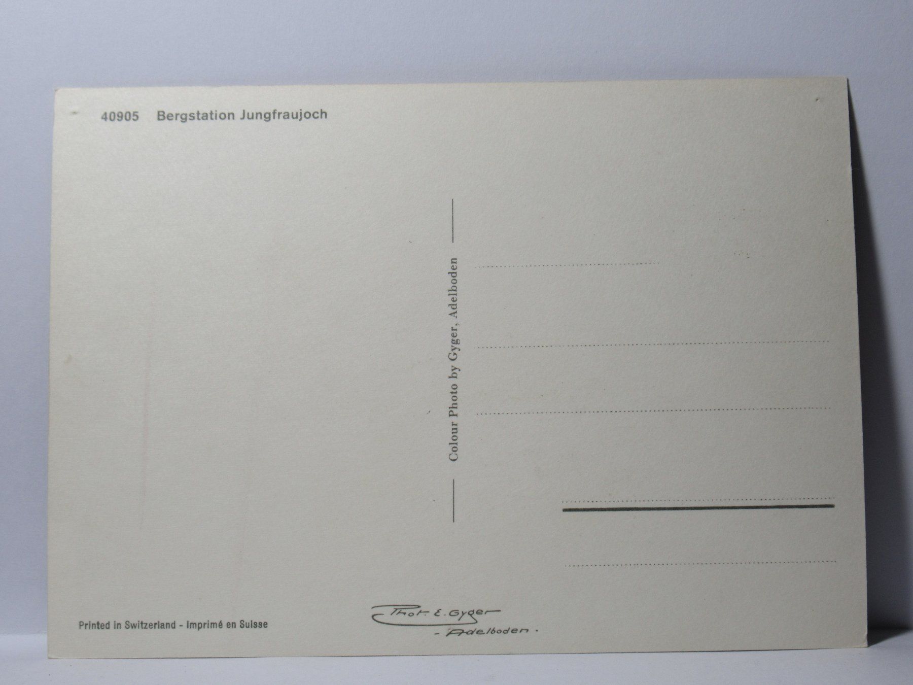 Cartoline postali: Jungfraujoch , Bergstation – Nuovo (secondo la descrizione) da Grenchen venduto da Bluemchen1900 1