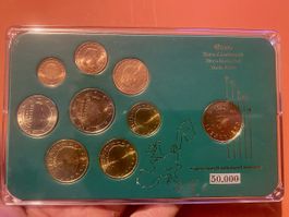 Euro-Ländersatz Luxemburg 2003 mit Zertifikat im Etui