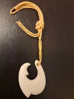 Fischhaken Amulett Original Tonga handarbeit Walbein