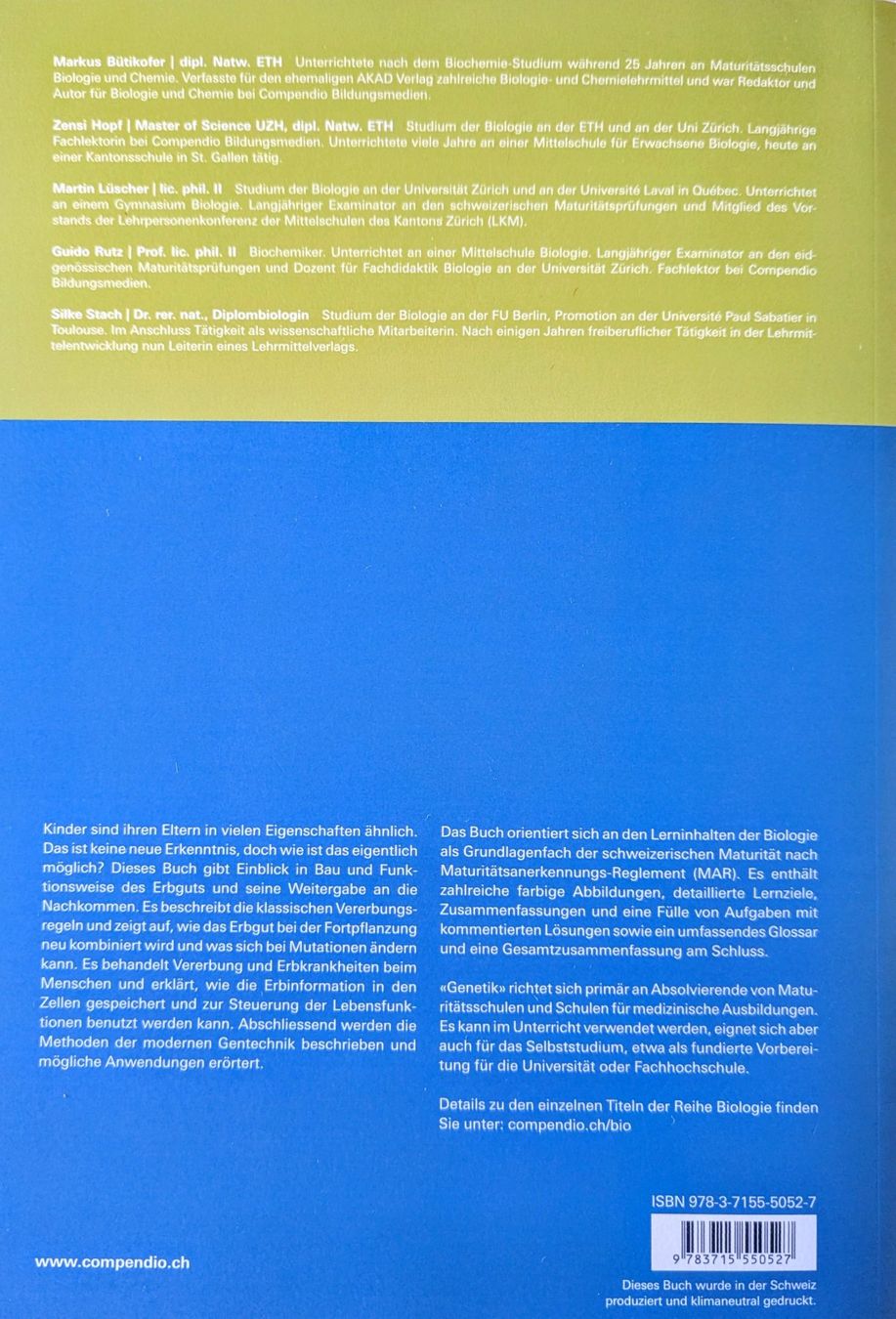 Bücher: COMPENDIO// GENETIK – Gebraucht aus Schliern b Koeniz von Nuvisions 1