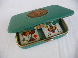 Boite Vintage pour Jeux de cartes avec accessoires