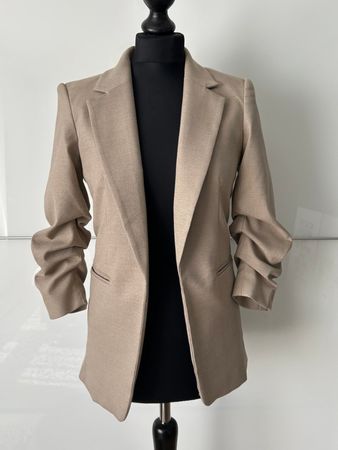 Blazer mit gerafften Ärmeln