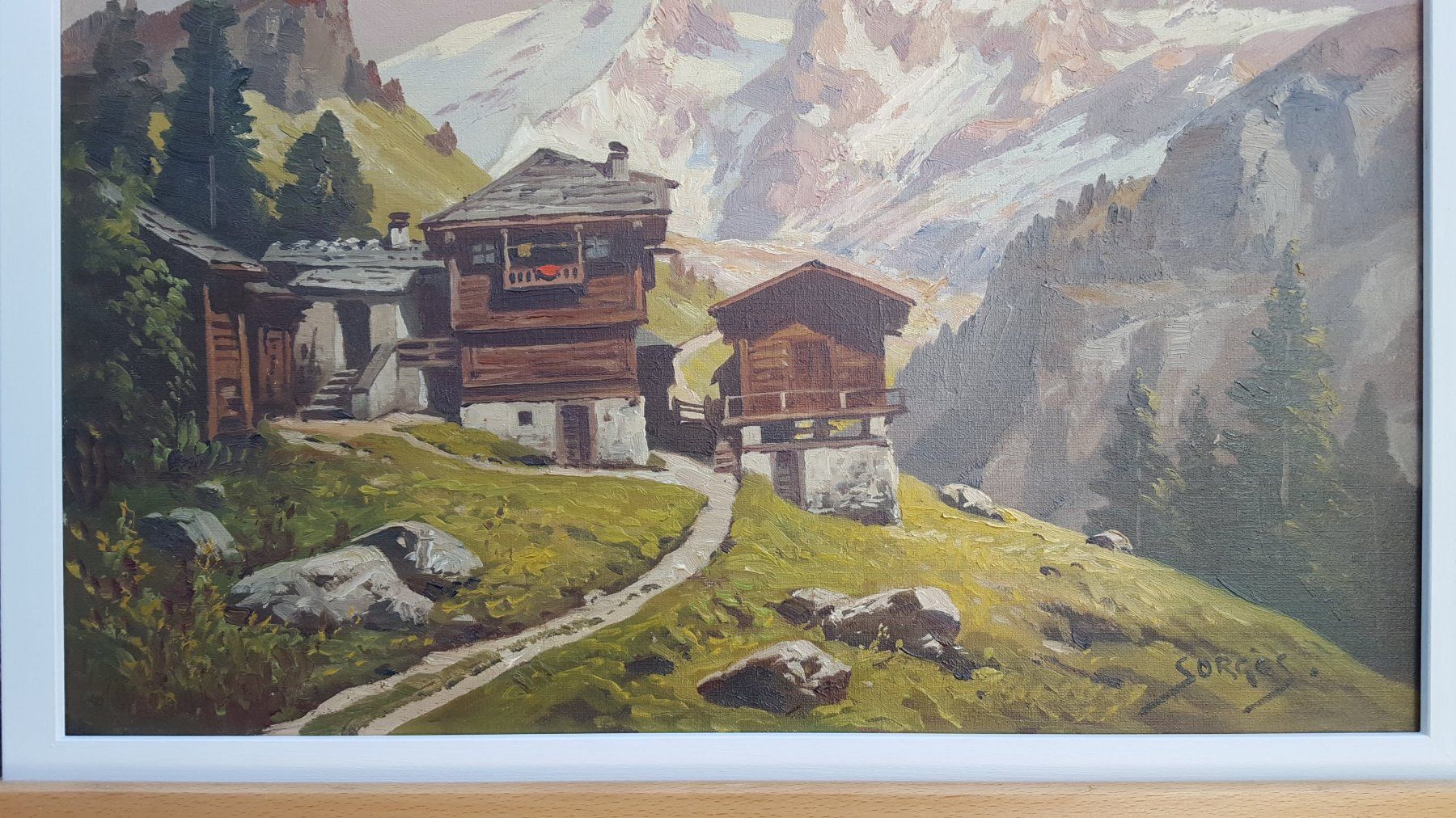 Dipinti: Saas Fee - Oel auf Lwd - Sorgès - TOP – Usato da Dietlikon venduto da Justus4 5